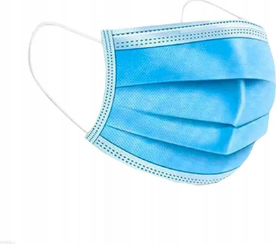 Maskë mbrojtëse HIG 3 W, 3 shtresa, njëpërdorimëshe, blu