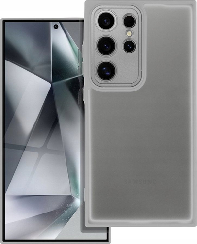 Futrollë VARIETE Case për Samsung Galaxy S24 Ultra, TPU, gjysmë transparente, gri çeliku
