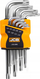 Set çelësa TORX JCB JCB-5098, 9 copa, T10H-T50H, çelik Cr-V