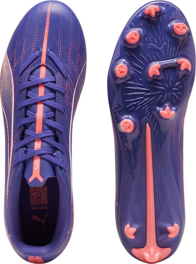 Këpucë futbolli Puma Ultra 5 Play FG AG 107689 01, për bar natyral dhe sintetik, për burra, çokollatë