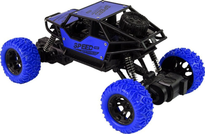 Makina lodër me telekomandë R/C, shkallë 1:18, terren i përafërt, blu