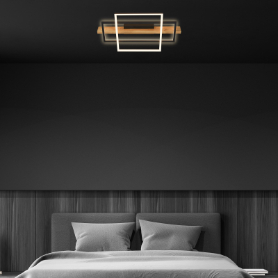 Ndriçues Briloner Led 32W, 3200 lm, 3000K, 55x30x8 cm, i zi/kafe e hapur