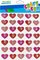 Ngjitëse zemra me shkëlqim Craft with Fun 501869, dekorative, shumëngjyrëshe