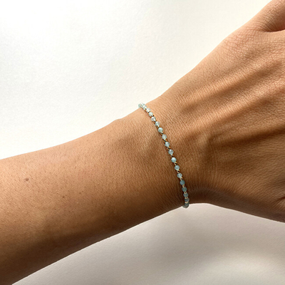 Byzylyk Alisia Amazonite Bead AL1235, rruaza amazonite, ngjyrë ari