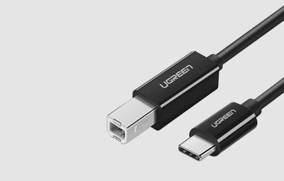 Kabllo Ugreen USB-B me USB-C, 1 m, 480 Mbps, e zezë