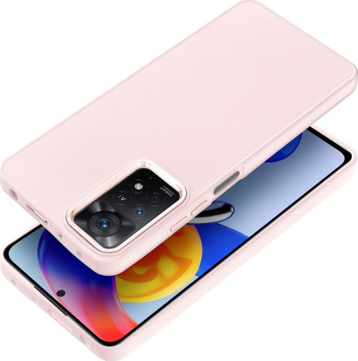 Kuti telefoni FRAME për Xiaomi Redmi Note 11 Pro, TPU, me cepa të forcuar, rozë e çelët