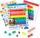 Set edukimi Learning Resources Rainbow Fraction Tiles, 54 copa, me tabaka, shumëngjyrësh