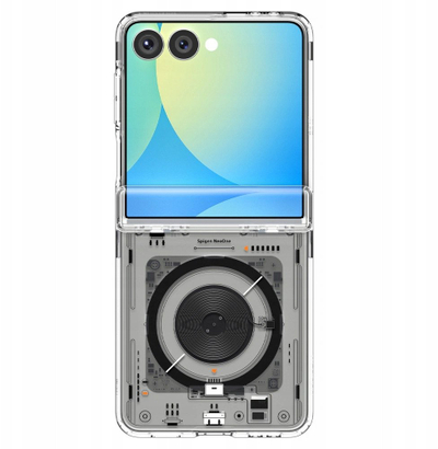 Këllëf telefoni Spigen Ultra Hybrid Pro MagFit për Galaxy Z Flip 7, me mbrojtje menteshe, me magnet Qi2.1, transparent Neo One