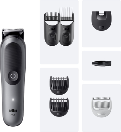Set për prerje Braun All in One Series 5 AIO5520, 7 në 1, i papërshkueshëm nga uji, i zi