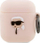 Mbulese për kufje Karl Lagerfeld KLA2RUNIKP, për Apple AirPods 1 2, silikon, rozë 3D