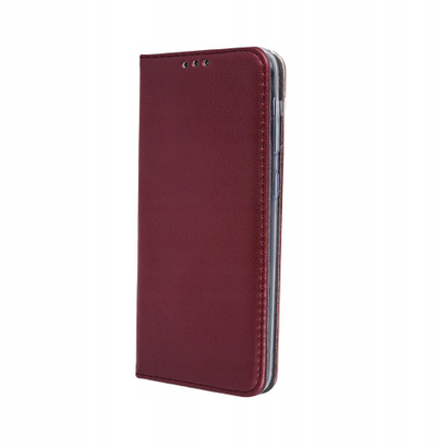 Futera magnetike Smart për Samsung Galaxy A35 5G, lëkurë eko, me mbajtëse, burgundy