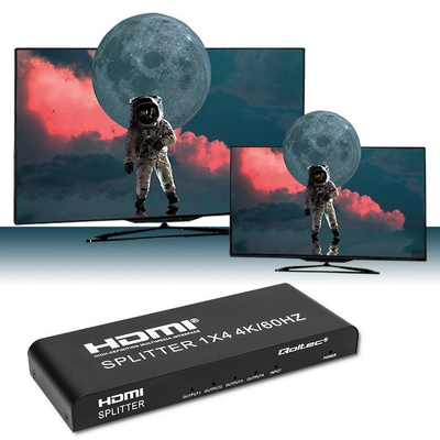 Splitter aktiv HDMI Qoltec 4x1, 4K, 60Hz, i zi