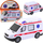 Ambulancë lodër LEAN Toys 24776, me bateri, drita dhe tinguj, e bardhë