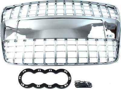 Grillë përpara MTuning për Audi Q7 4L, 2006-2015, plastike ABS, krom
