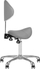Karrige parukerie Giovanni Cosmetic Stool, ergonomike, me rrota, gri