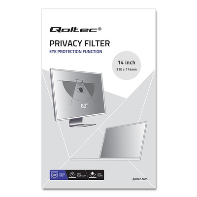 Filtër privatësie Qoltec RODO 51051 për ekran 14", format 16:9