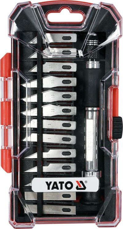 Set thikash të imta Yato YT-75140, 14 copë, me kuti, gri
