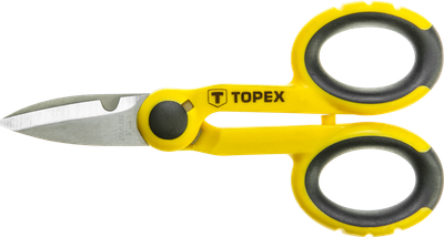 Gërshërë Topex 32D413, 140mm, çelik inoks, dorezë gome