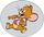 Jastëk për kalamaj Carbotex Tom and Jerry K202005, 100% poliester, me fibra silikoni, shumëngjyrësh