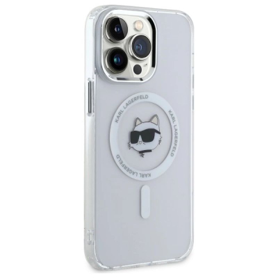 Mbulesë telefoni Karl Lagerfeld KLHMP14XHLSCHH, për iPhone 14 Pro Max 6.7", hardcase, e bardhë