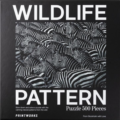 Puzzle PRINTWORKS Wildlife Pattern Zebra, 500 copa, bardh e zi
