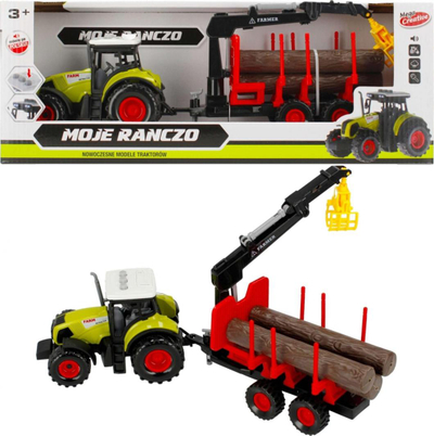 Traktor lodër Mega Creative My Ranch me rimorkjo, 34 cm, me drita edhe zhurma, jeshil