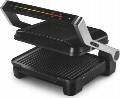 Grill tavoline elektrik Zelmer ZPR2600, temperaturë e rregullueshme, veshje jo ngjitëse, i zi