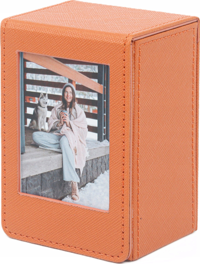 Kuti fotografish LoveInstant, gjer në 100 foto 2x3", lëkurë eko, kafe