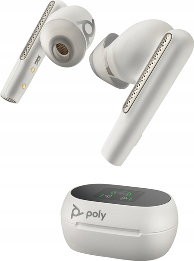 Kufje Bluetooth Poly Voyager Free 60+ UC, me ANC, me BT700 USB A, të bardha