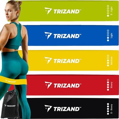 Set shirita rezistence TRIZAND, 5 copë, latex, multikolor