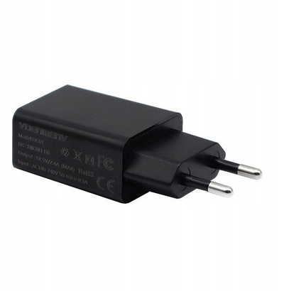 Karikues muri Denmen DC01, 2.4A 12W, me kabllo USB Type C, i zi