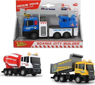 Lodër automjete ndërtimi Dickie Construction, 17 cm, 3 lloje