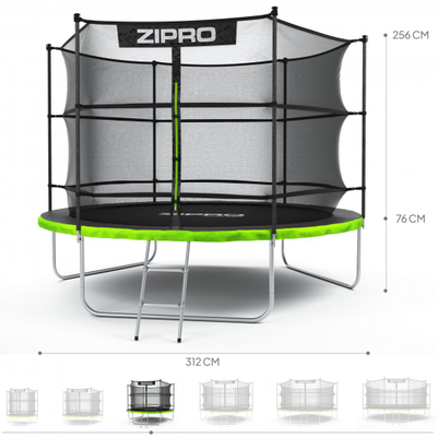 Trampolinë me rrjetë të brendshme Zipro 10FT, 312cm