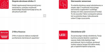Aspirator kuzhine Amica OTP6641BG, teleskopik, 389 m³/h, i zi