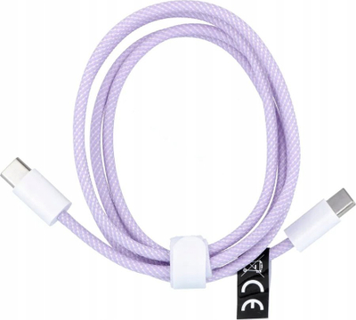 USB C во USB C кабел C263, 1 m, 60W 3A PD QC3.0, виолетов