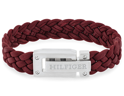 Byzylyk për meshkuj Tommy Hilfiger 2790519, 21 cm, i kuq/argjendtë