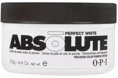 Pluhur akrilik për thonj OPI Absolute Perfect White, 125g, i bardhë