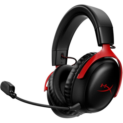 Kufje HyperX Cloud III, USB-C, USB, Wireless, të zeza/kuqe