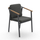 Karrige ngrënieje alumini Sentii HM6204.01, 60x55.5x90 cm, material Olefin, gri e errët