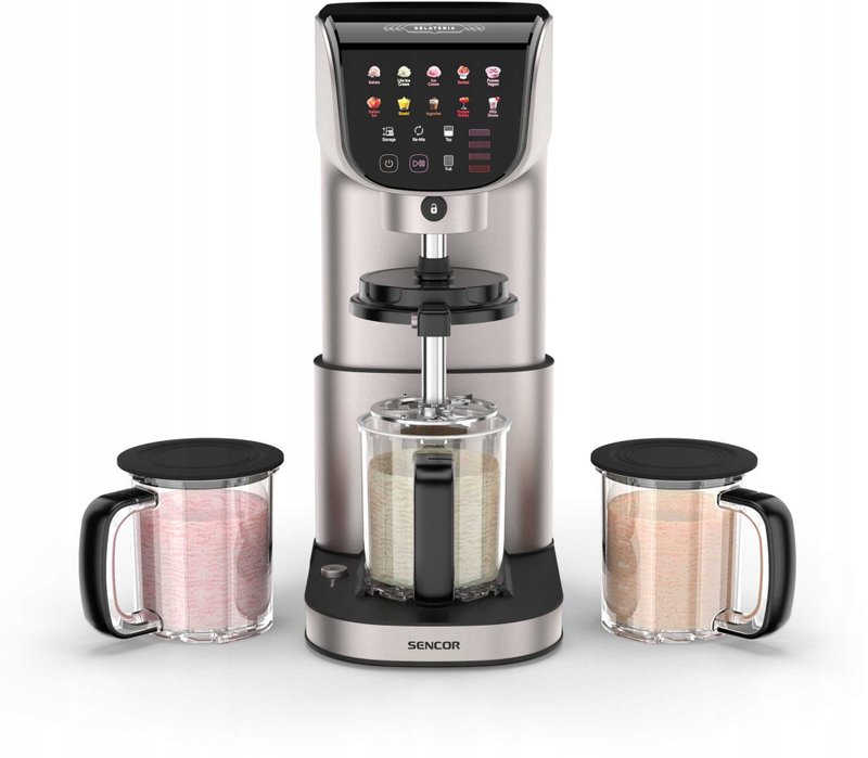Makina për akullore Sencor Gelateria, 3x1.5L, 500W, gri