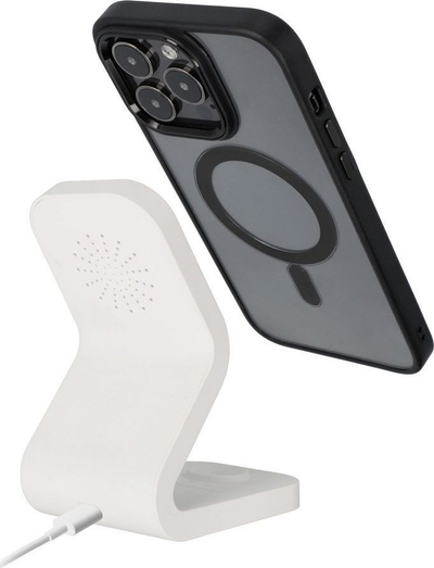 Futrollë telefoni OEM Color Edge Case për iPhone 15 Plus, MagSafe, transparente, e zezë