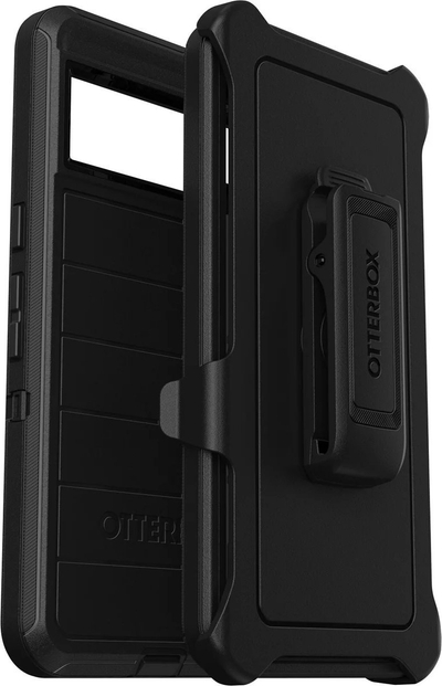 Mbështjellës telefoni OtterBox Defender Series Pixel 8, mbrojtje e fortë, me kapse brezi, i zi