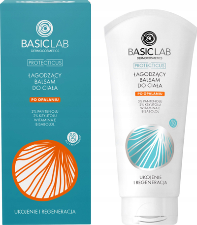 Qumësht trupi BasicLab Protecticus Aftersun, qetësues, 100 ml, i bardhë