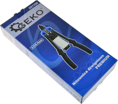 Pistoletë rivetash Geko Premium, me levë, 2.4–6.4 mm