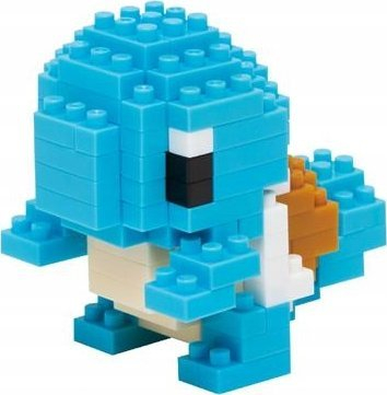 Set ndërtimi Nanoblock Pokémon Squirtle, 120 copa, mikrogurë, blu