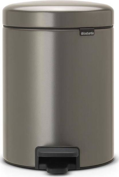 Kosh me pedale Brabantia NewIcon, 5L, çelik, platin i zi