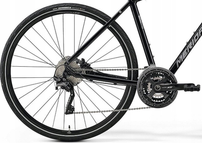 Biçikletë cross Merida Crossway 500 S, Shimano Deore 10 marshe, frena me disk hidraulik, e zezë