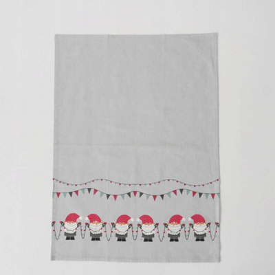 Peshqirë kuzhine Boltze MONTI, set 2 copë, 50 x 70 cm, motiv Krishtlindjesh, gri shumëngjyrëshe
