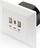 Prizë murale Digitus Charger Box, 1x USB C, 2x USB A, e bardhë