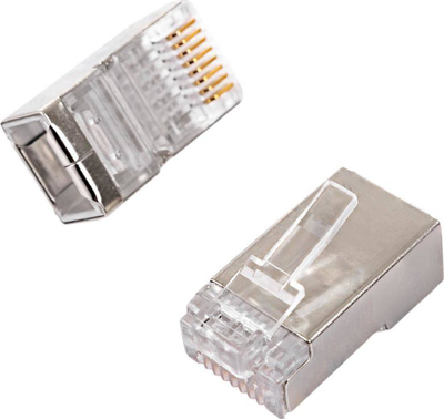 Prizë rrjeti Spacetronik RJ45 NC-RJ456FT-11, Cat 6 FTP, 100 copë në paketim, transparente